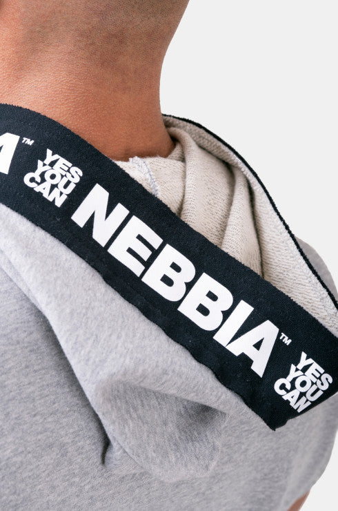 NEBBIA No Limits Rag Top With A Hoodie (Light Grey)