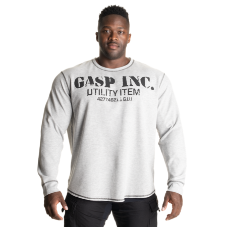 Gasp Thermal gym sweater (Grey melange) - Fit Puoti
