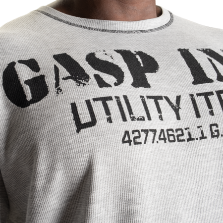 Gasp Thermal gym sweater (Grey melange) - Fit Puoti
