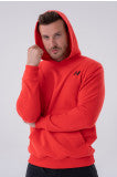 NEBBIA Pull-over Hoodie with a Pouch Pocket (Red)