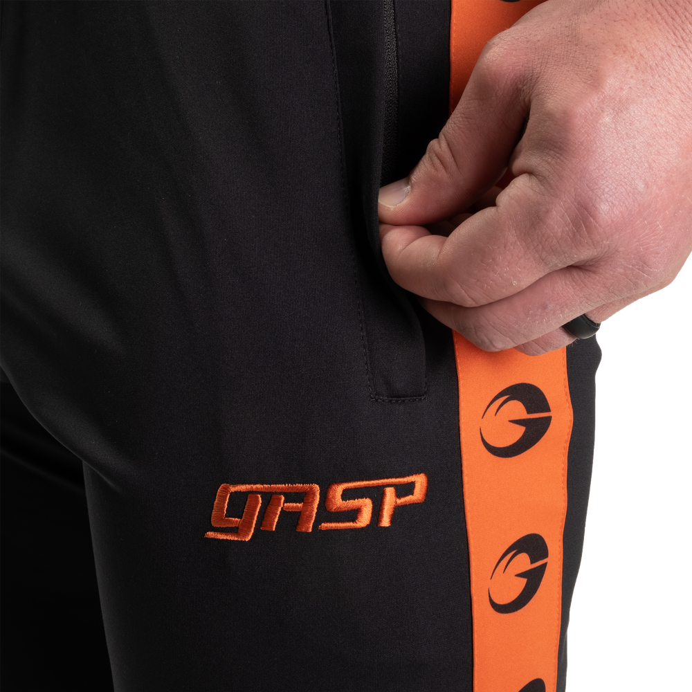 GASP Track Suit Pants, Black/Flame