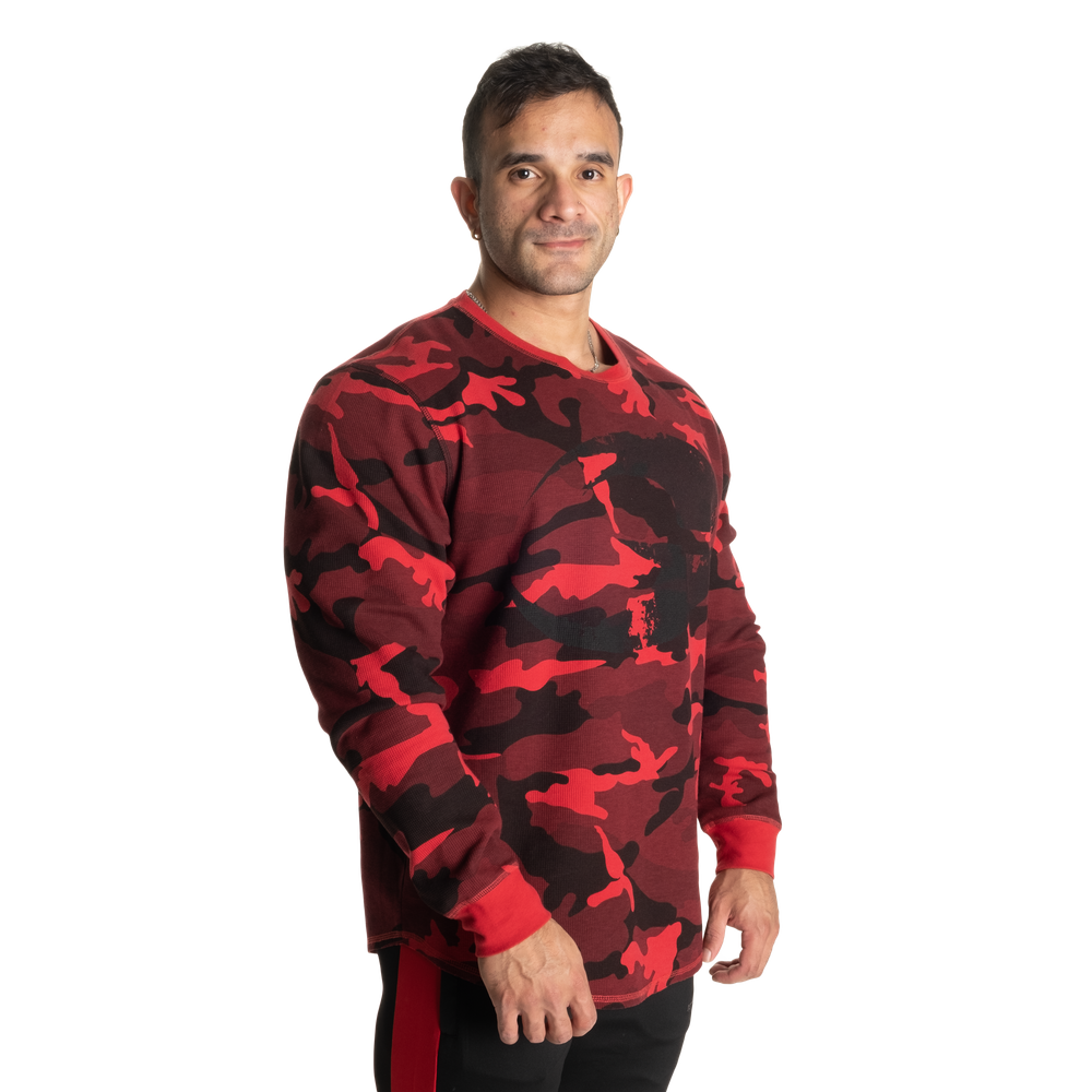 GASP Thermal Logo Sweater, Red Camo