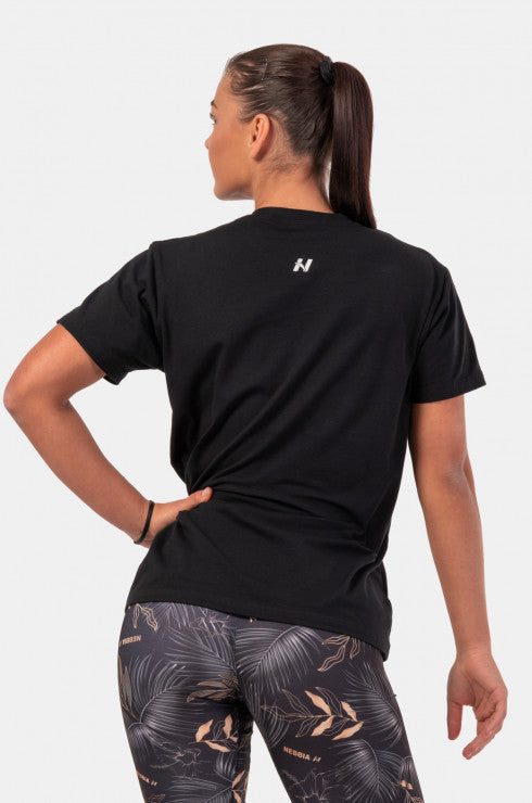 NEBBIA Invisible Logo T-Shirt (Black) - Fit Puoti